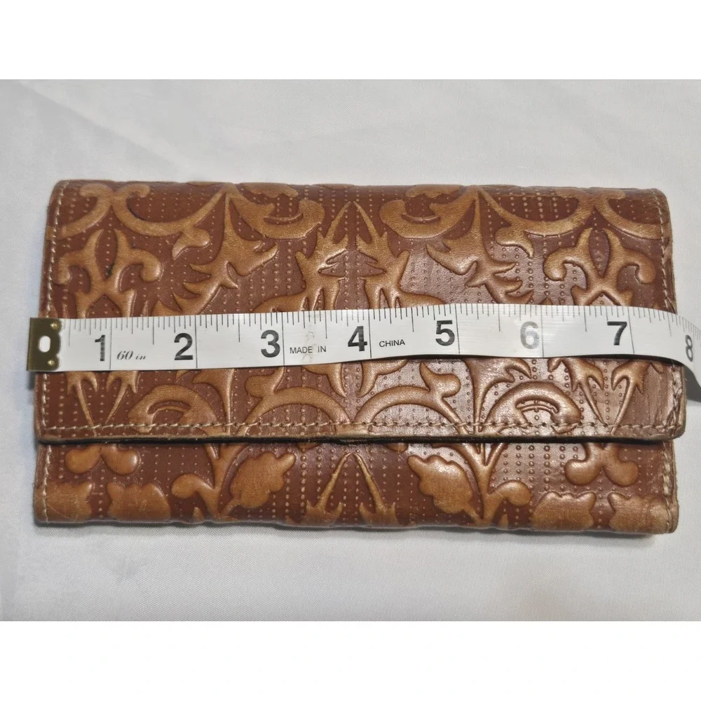 Patricia Nash Varesse Tooled Leather Bifold Wallet-Italian Folklore Pre Loved